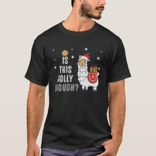Ph Is This Jolly Enough Noel Llama Merry Christmas T-Shirt