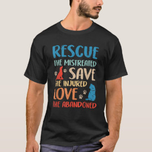 Ph Vintage Animal Rescue Dog Cat Lovers Costume Pe T-Shirt
