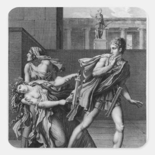 Phaedra, Oenone and Hippolytus Square Sticker