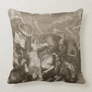Phaeton Struck Down by Jupiter's Thunderbolt, 1731 Throw Pillow