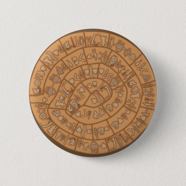 Phaistos disc 2 inch round button (Front)