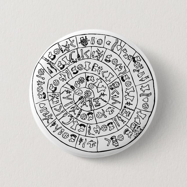 Phaistos disc 2 inch round button (Front)