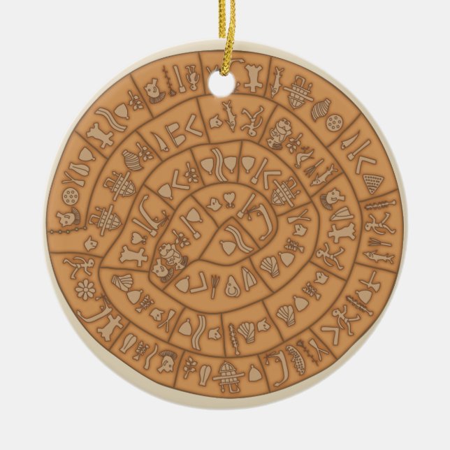 Phaistos disc ceramic ornament (Front)