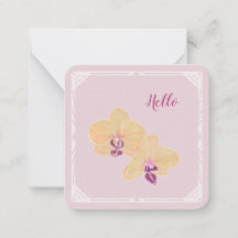 Phalaenopsis "Hello" Carte à note plate