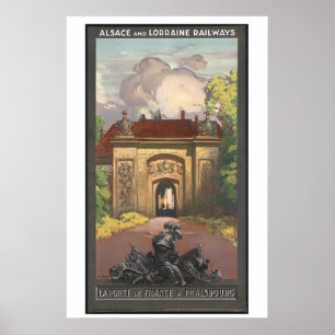 Phalsbourg Door to France Vintage Travel Poster