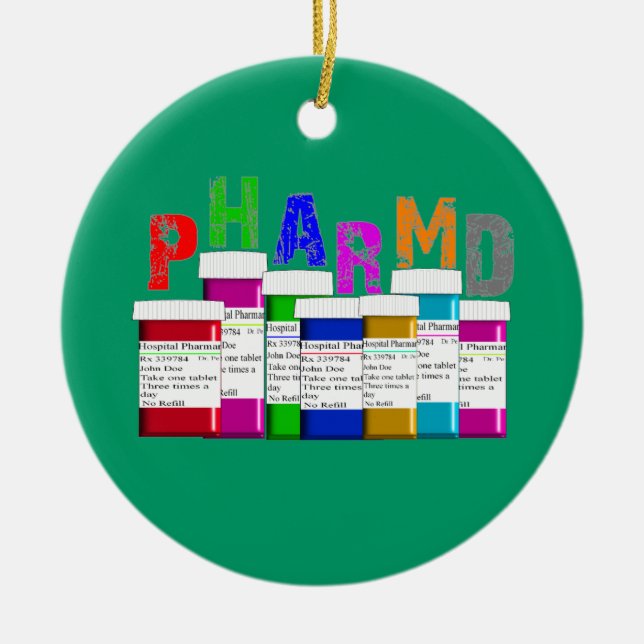PhamD  Prescription Christmas Ornament (Front)