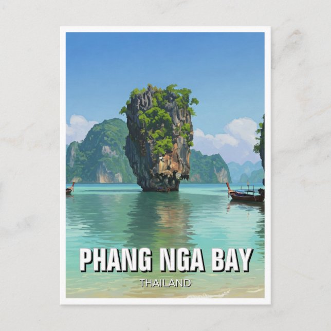 Phang Nga Bay Thailand Travel Postcard (Front)