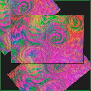 [Phantasmagoria] Warped Swirling Colours Tissue Paper