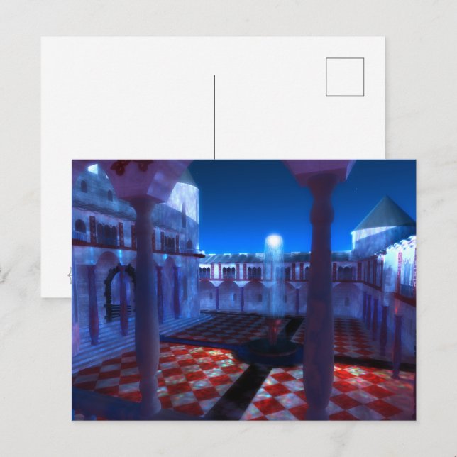 Phantastes : Cour du Palais Carte postale (Devant / Derrière)