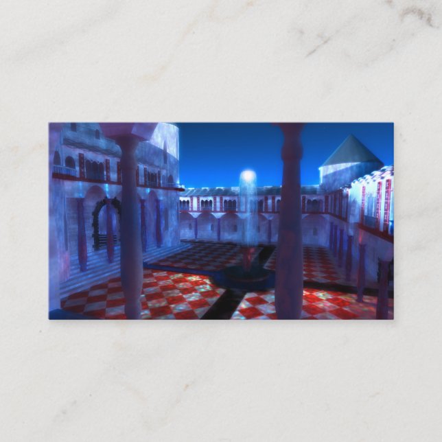 Phantastes: Courtyard of the Palace Bookmarks Business Card (Front)