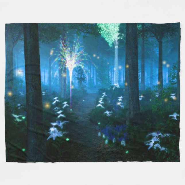 Phantastes: Night in Fairy Land Fleece Blanket (Front (Horizontal))