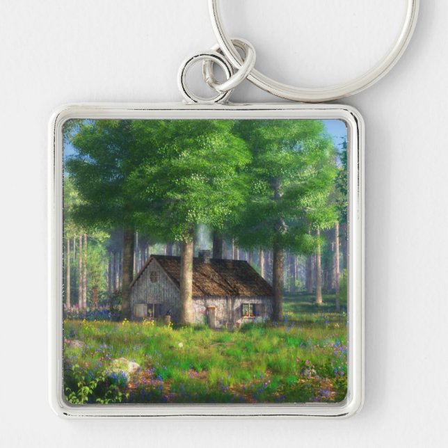 Phantastes: The Forest Cottage Keychain (Front)