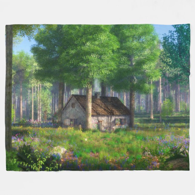 Phantastes: The Forest Cottage Throw Blanket (Front (Horizontal))