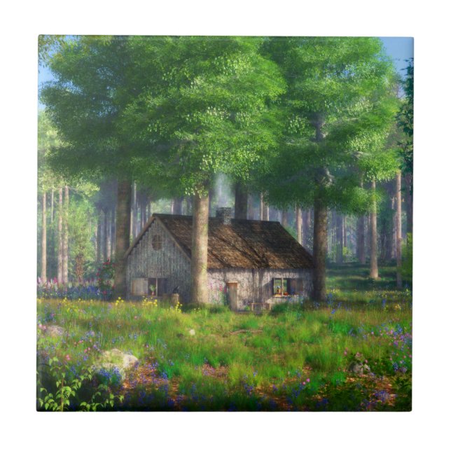 Phantastes: The Forest Cottage Tile / Trivet (Front)