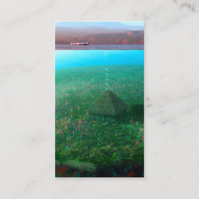 Phantastes: The Island Cottage Bookmarks Business Card (Back)