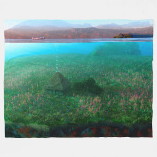 Phantastes: The Island Cottage Fleece Blanket