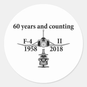 Phantom 60 years classic round sticker