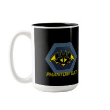 Phantom bat superhero logo mug