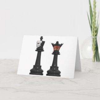 Phantom Chess King and Masked Queen Birthday Card