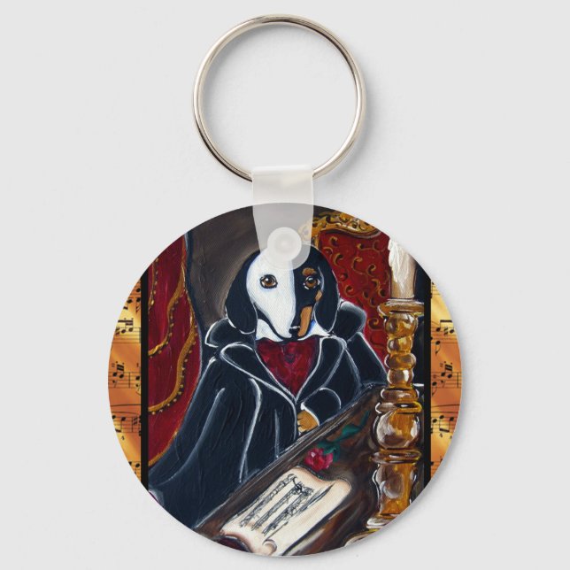 Phantom Dachshund Keychain (Front)