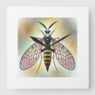 Phantom Midge 120724IREF114 - Watercolor Square Wall Clock