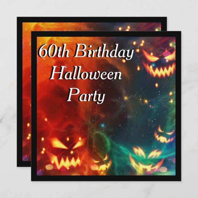 Phantom Pumpkins 60th Birthday Party Invitation (Front/Back)