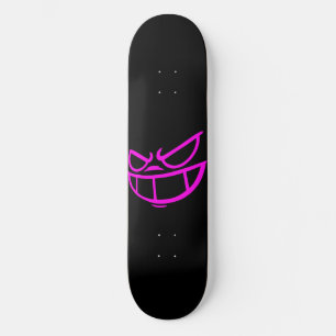 Phantom Smile™ Brand Pink and Black Skateboard