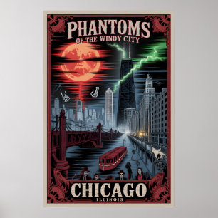 Phantoms of the Windy City Chicago horror travel  Poster