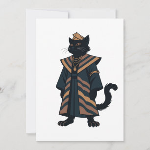 Pharaoh Black Cat Greeting Card