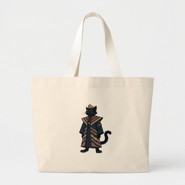 Pharaoh Black Cat Tote Bag (Front)