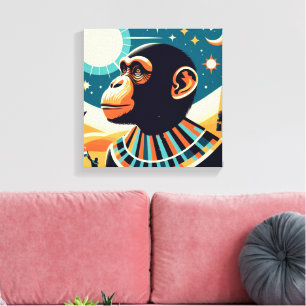 Pharaoh Chimpanzee Tut 5 Canvas Print