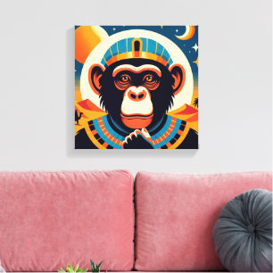 Pharaoh Chimpanzee Tut 6 Canvas Print