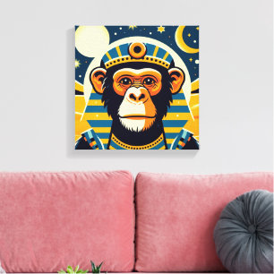 Pharaoh Chimpanzee Tut 7 Canvas Print