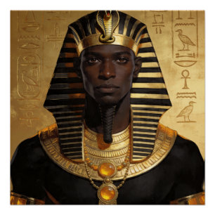 Pharaoh Energy — Ancient African King Modern Art  Poster