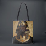 Pharaoh Energy — Ancient African King Modern Art Tote Bag<br><div class="desc">The pharaohs were African. This is not opinion. This is what the ancient Egyptians called themselves — KMT, meaning the Black Land. This is what the DNA studies confirm. This is what the art on the walls of the tombs shows clearly for anyone willing to look. The pharaohs built the...</div>
