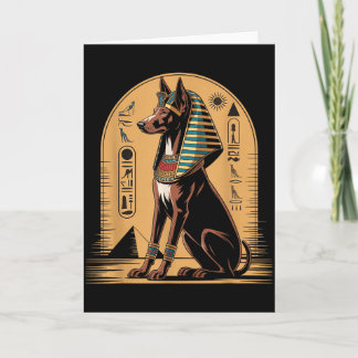 Pharaoh Hound Ancient Egyptian King Portrait  Card