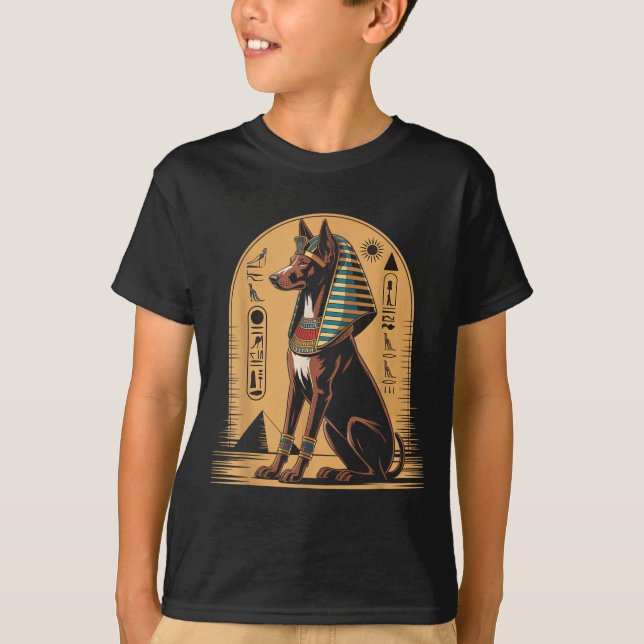 Pharaoh Hound Ancient Egyptian King Portrait  T-Shirt (Front)