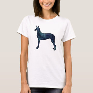 Pharaoh Hound Black Watercolor Silhouette T-Shirt