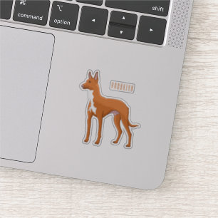 Pharaoh hound dog cartoon illustration