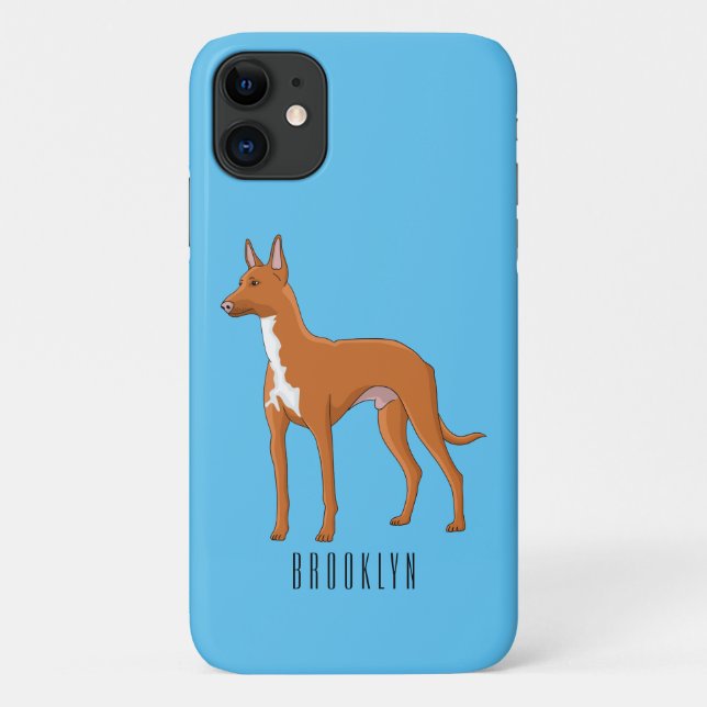 Pharaoh hound dog cartoon illustration Case-Mate iPhone case (Back)