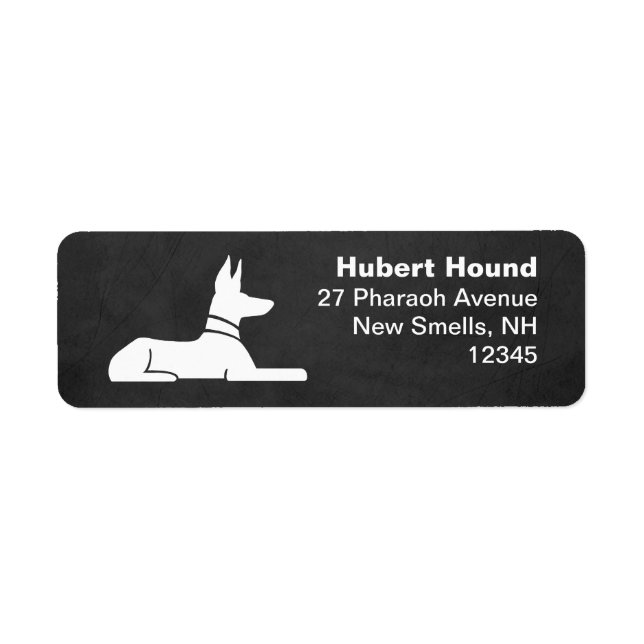 Pharaoh Hound Egyptian Hieroglyph Adresse de retou (Devant)