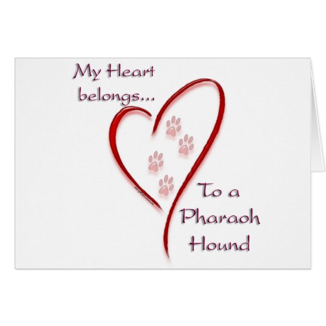 Pharaoh Hound Heart Belongs (Front Horizontal)