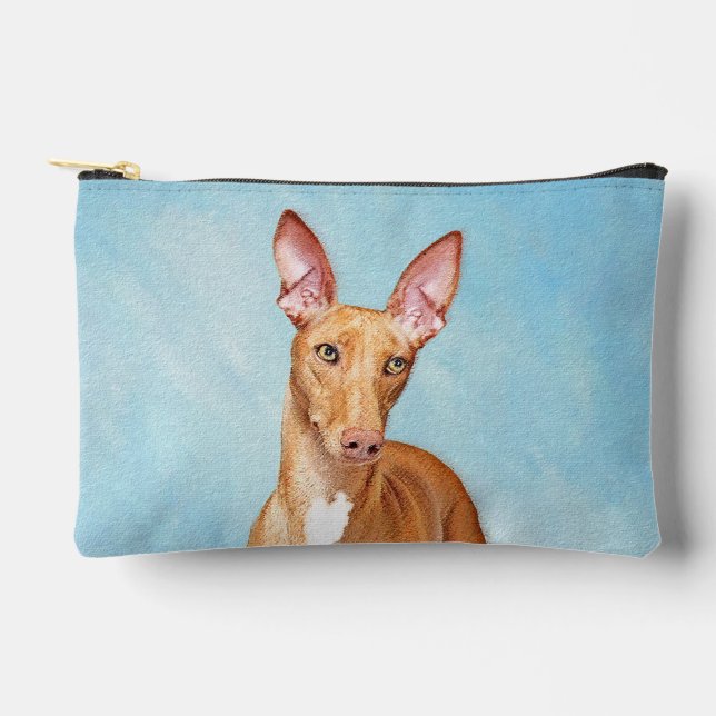 Pharaoh Hound Painting Chestnut Original Dog Art Accessory Pouch (Front)