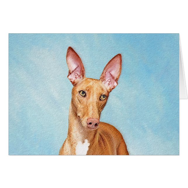 Pharaoh Hound Painting - Cute Original Dog Art (Front Horizontal)