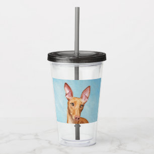 Pharaoh Hound Painting - Cute Original Dog Art Acrylic Tumbler