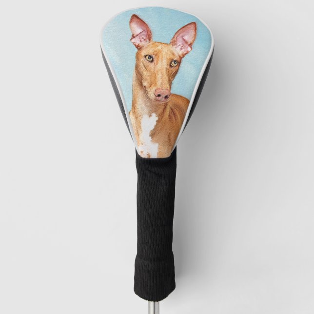 Pharaoh Hound Painting - Cute Original Dog Art Golf Head Cover (Front)