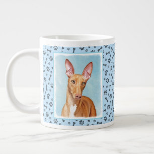 Pharaoh Hound Painting - Cute Original Dog Art Large Coffee Mug