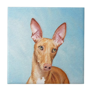 Pharaoh Hound Painting - Cute Original Dog Art Tile