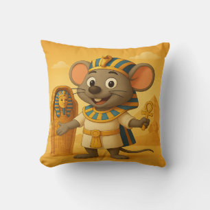 Pharaoh Mouse Cushion Cartoon Egyptian Pyramids