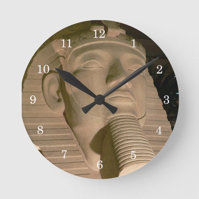Pharaoh Statuette Wall Clock (Front)